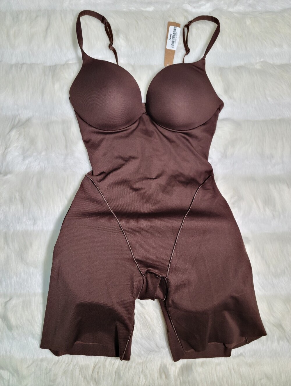 SKIMS Ultimate Mid Thigh Bodysuit Neutral Brown Cocoa Small NEW